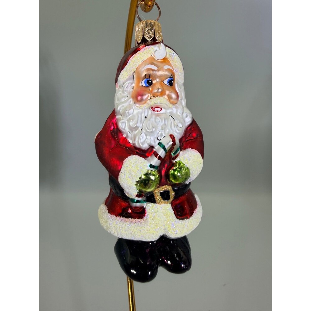 Christopher Radko Little Gems "Jolly Couple" Double Sided Mr/Mrs Santa Christmas